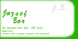 jozsef bor business card